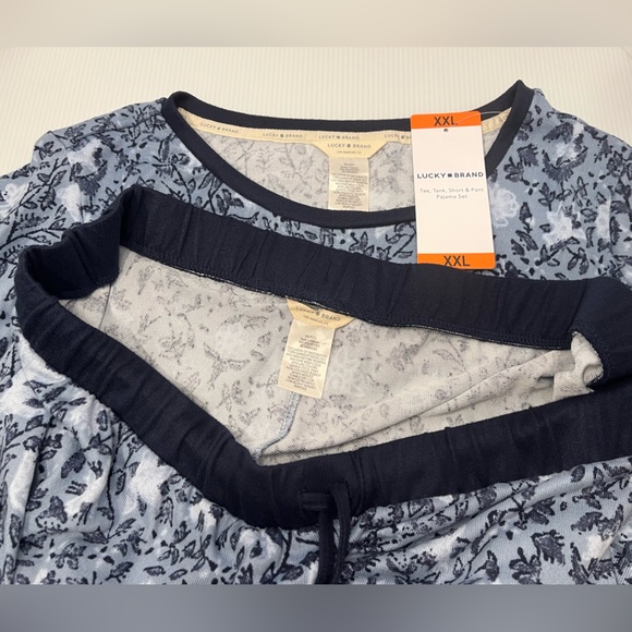 Lucky Brand Super Soft and Cozy Brushed Jersey Knit 4-Piece Pajama Set - Picture 12 of 14